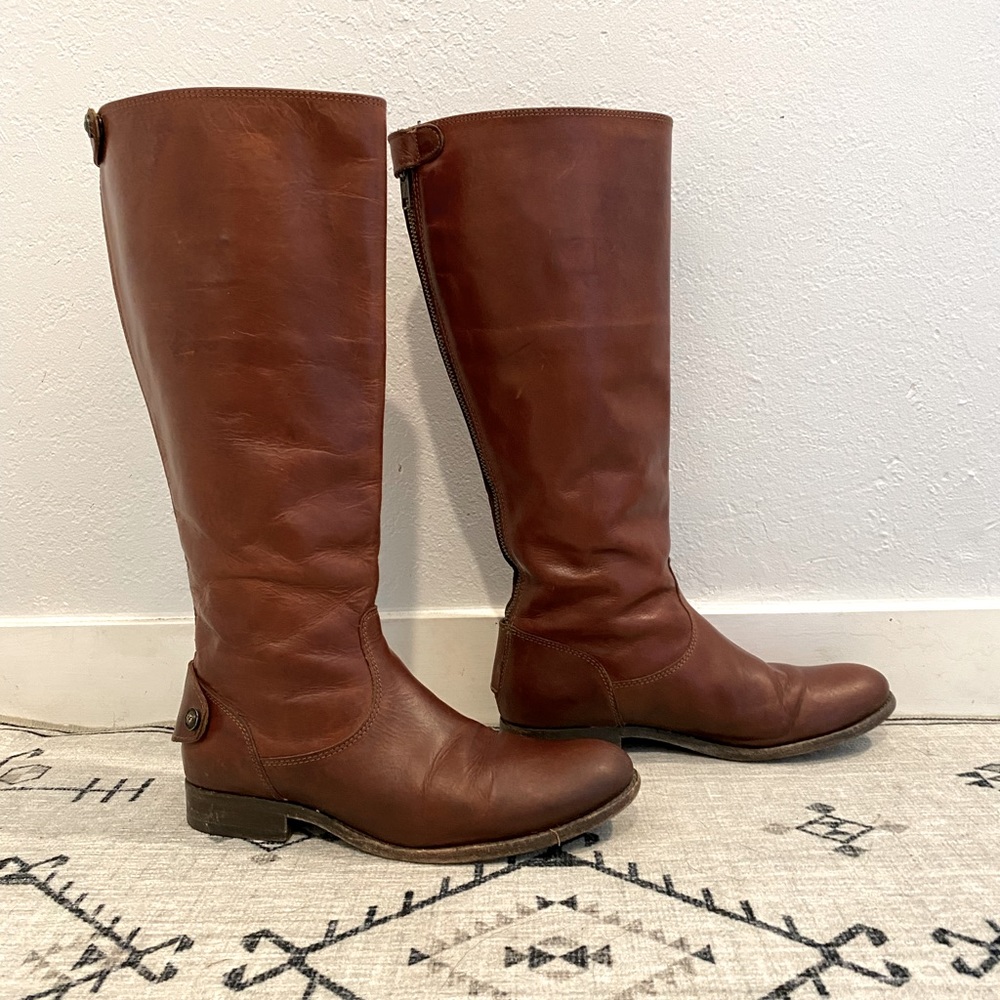 Frye Melissa Button Zip - Wide Calf 7.5